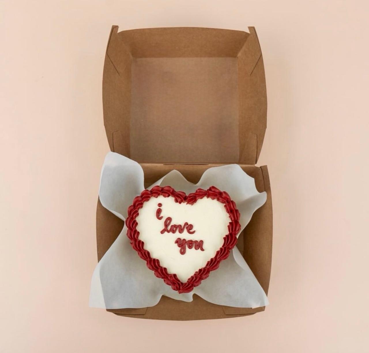 Love You Heart Mini Bento Cake