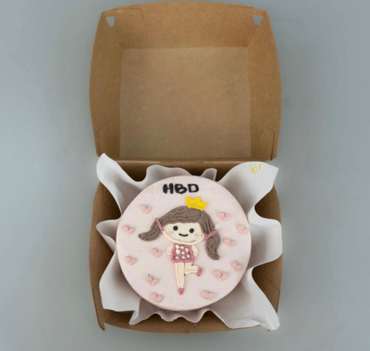 Little Princess Birthday Mini Bento Cake – Pink