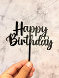 Ward and Haneen Happy Birthday cake topper with festive design and gold accents for celebrating special occasions.