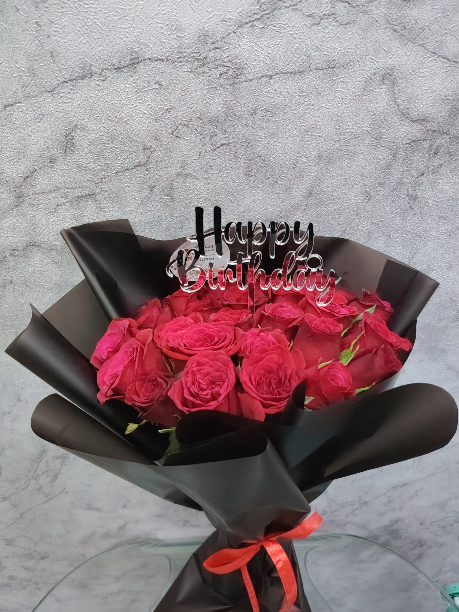 Midnight Romance Birthday Bouquet – Red Roses