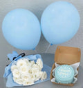 "Blue Skies & Success congratulation celebration bundle by Ward and Haneen, featuring vibrant greeting cards and festive accessories"
