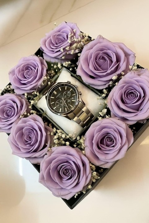 ⌚️ Lavender Rose & Watch Gift Set