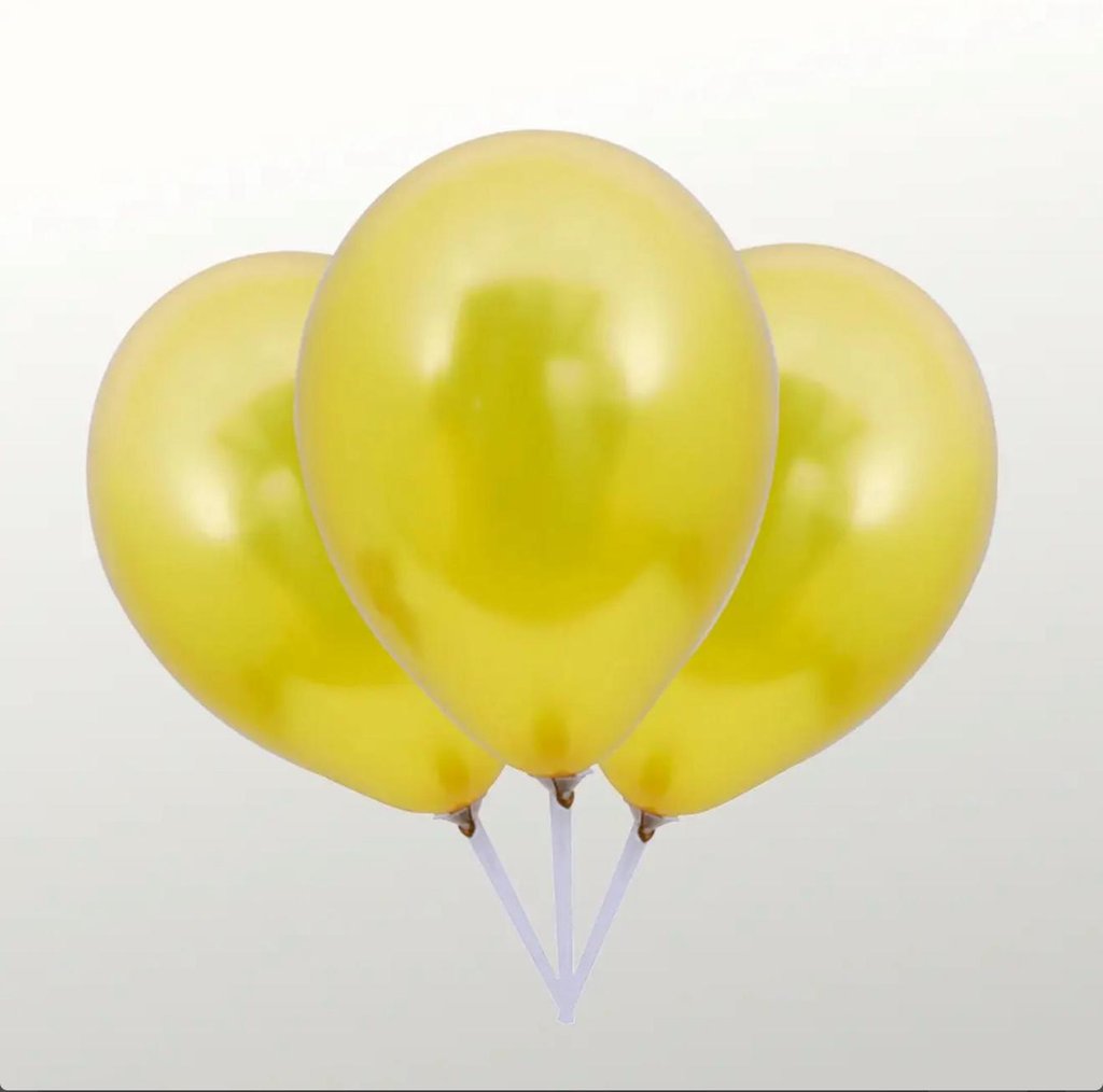 💛 Yellow Balloon Trio – 3 pcs